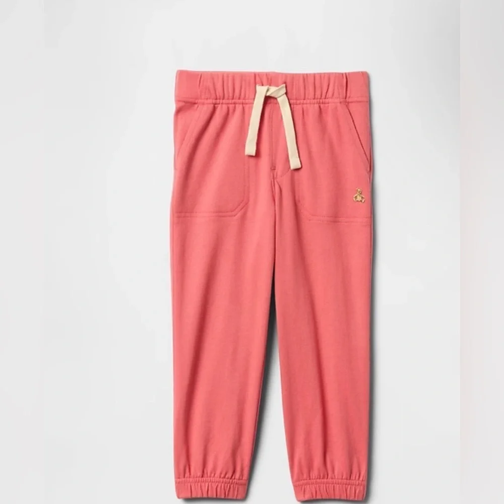 GAP Kids Pink Joggers with Cream Drawstring